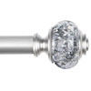 USFOOK 1 Inch Curtain Rods 36 to 72 Inches(3-6 ft) Telescoping Single - Silver New