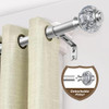USFOOK 1 Inch Curtain Rods 36 to 72 Inches(3-6 ft) Telescoping Single - Silver New