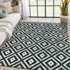 Lahome Black and White Rug Living Room Washable Large Bedroom Rug 8x10