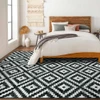 Lahome Black and White Rug Living Room Washable Large Bedroom Rug 8x10