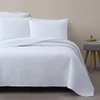 Cozy Beddings Madison 3pc Coverlet Set White King/Cal. King New