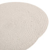 RAJRANG BRINGING RAJASTHAN TO YOU Round Woven Placemats 15" - Set of 6 - White New
