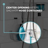 Zenna Home Adjustable Hanging Shower Caddy Handheld Hose - Satin Chrome New