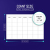 Large Dry Erase Laminated Wall Calendar 24” Inch by 36” Inch Size New