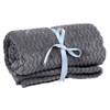 LOMAO Flannel Throw Blanket Wave Texture Lightweight Throw fit Sofa Couch-Gray New