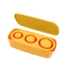 AFANQI ICE CUBE TRAY FOR TUMBLER CUP, 3 PCS SILICONE CYLINDER ICE MOLD - YELLOW