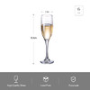 Sunnow Vastto 6 Ounce Classic Champagne Flute Glass Wedding Party 12 Count New