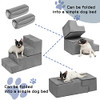 Sturdy Detachable 4-Step Memory Foam Dog Stairs, B0BL74P5W5-NEW New