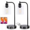 Ganiude Set of 2 Industrial Touch Control Table Lamp, 5000K Bulbs Include New