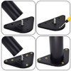 28" Metal Desk Table Furniture Stainless Steel Legs Set of 4 B08BZCC4V9 - Black New