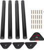 28" Metal Desk Table Furniture Stainless Steel Legs Set of 4 B08BZCC4V9 - Black New