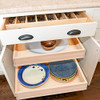 Mulush Pull Out Tray Cabinet Drawer Organizer B09P54RH3S - Brown New