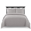 M Fabulous Modern Oversize Light Weight Stitched Bedspread 3Pcs Mid Century Gray New