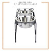 Pet Feeder (Cats & Dogs) Elevated Stand and 2 Removable Stainless Steel Bowls New