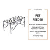 Pet Feeder (Cats & Dogs) Elevated Stand and 2 Removable Stainless Steel Bowls New