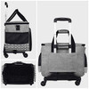 TOKSKS Sewing Machine Collapsible Trolley Bag Wheels Brother Bernina Grey New