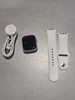 For Parts: APPLE WATCH 9 GPS LTE 45MM SILVER ALUM CASE WHITE SPORT BAND - NO POWER