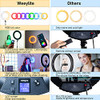 Weeylite WE-10 18" RGB Light Ring Tripod Stand Phone Holder B087WYSNV9 - Black New