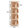 4 Tier 360° Rotating Stackable Shelves Bookshelf Organizer - Intexca