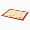 Restaurantware Half Size Silicone Baking Mat 1 Heat-Resistant Cooking Mat - Red