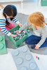 LEGO Brick 8 Knobs, Stackable Storage Box, White New