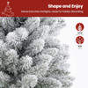 SHareconn 4ft Prelit Snow Flocked Holiday Christmas Tree, 4FT, White New