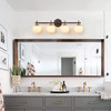 4 Light Bathroom Vanity Light, Black Gold Bathroom Light Fixtures New