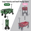 Collapsible Utility Folding Wagon Garden Cart Heavy Duty Shopping Cart Green New