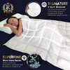 Royal Therapy Weighted Blanket - 80 30lbs, Aquamarine (Use on Queen/King Bed) New