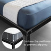 HAAGEEP Black Twin Metal Bed Frame No Boxspring 14 Inch Bed Frames Storage New