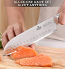 Knife Block Set, ENOKING 8 Pieces Kitchen Knife Set - B08FWYMQLJ - Black New