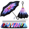 owen kyne Windproof Double Layer Folding Inverted Umbrella (Purple Daisy) New
