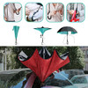 owen kyne Windproof Double Layer Folding Inverted Umbrella (Purple Daisy) New