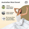 DOWN UNDER Bedding Queen Size Premium Australian Washable Sheepskin Wool Duvet New