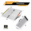 ORFORD Portable Wheelchair Ramp 2FT 28.74''L×23.8''W Handicap Ramps Aluminum New