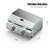 Tabletop Portable BBQ Grill Dual Propane Burner Stainless Steel New