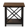 Baxton Studio Herzen 24-inch W x 24-inch D End Table - Brown and Black New