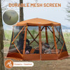TIMBER RIDGE EASY POP UP GAZEBO CANOPY TENT FOR CAMPING 11.5 X 9.8 FT - ORANGE