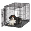 MIDWEST HOMES FOR PETS 30" SINGLE DOOR CRATE MEDIUM BREEDS 21-40 LBS BLACK