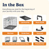MIDWEST HOMES FOR PETS 30" SINGLE DOOR CRATE MEDIUM BREEDS 21-40 LBS BLACK