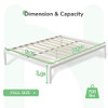 NOVILLA FULL SIZE BED FRAME WITHOUT HEADBOARD METAL F10016-F-WH - WHITE