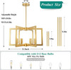 NORDIC HYGGE 6-LIGHT MODERN GEOMETRIC CHANDELIER - GOLD