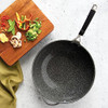 NORDIC WARE VERDE CERAMIC NONSTICK 12 INCH WOK 13853AMZM - BLACK