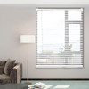 AIRLAJYID Cordless Vinyl Mini L Blinds 23" W x 64" H 1" Slat White Horizontal New
