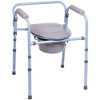 Carex 3-in-1 Folding Bedside Commode and Raised Toilet Seat - NEW New