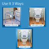Carex 3-in-1 Folding Bedside Commode and Raised Toilet Seat - NEW New