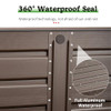TECSPACE 55 Gallon Aluminum Deck Box IP65 Waterproof Level GBWS02A (Brown) New