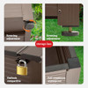 TECSPACE 55 Gallon Aluminum Deck Box IP65 Waterproof Level GBWS02A (Brown) New