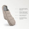Bugaboo All-Season Footmuff for Strollers - Moon Grey New