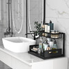 BUKFEN UNDER SINK ORGANIZER PULL OUT CABINET ORGANIZER 2-TIER SLIDE OUT BLACK New